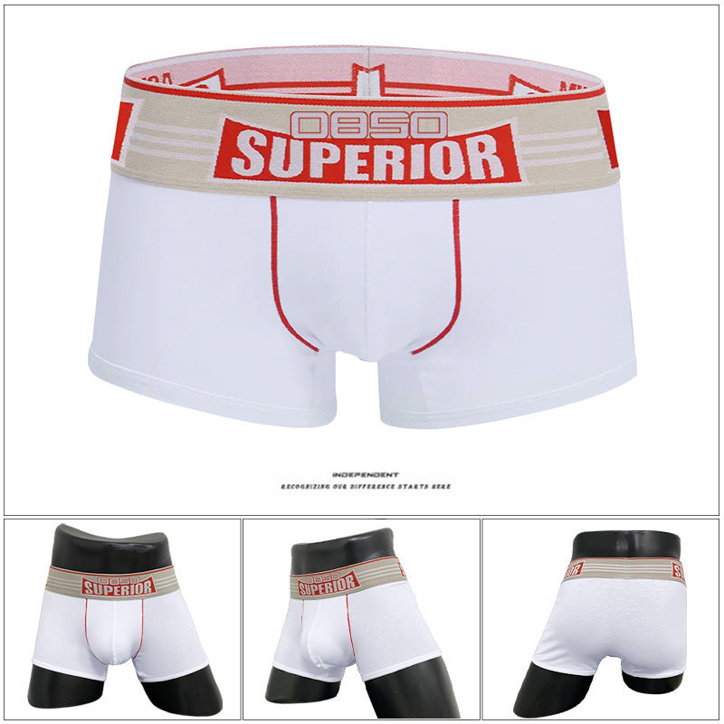 Fashionable Wide-brimmed Belt Cotton Sports Hip Raise Slim Fit Boxers