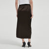 Satin Triacetate Light Draping Rope Floating Pleated Slit Skirt Summer Women's High Waist