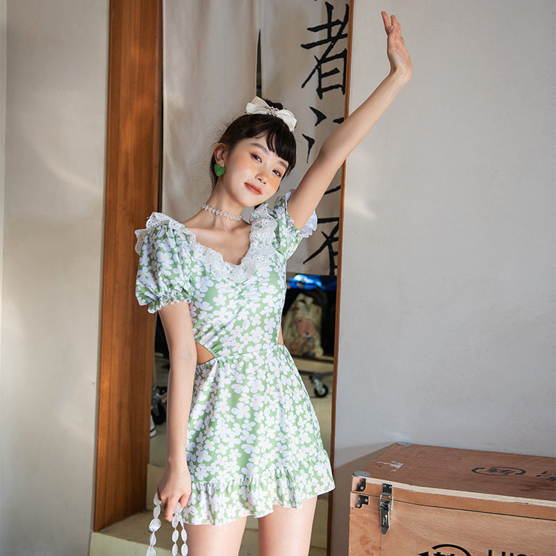 Retro Summer Floral Women's Swimsuit