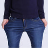 Jeans Slim Straight With Generous Give and Comfortable Waist Fit