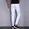 Slim Fit Stretchy Feet White Casual Youth Jeans