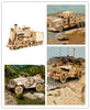 3D Wooden Puzzle Train Model DIY Wooden Train Toy Mechanical Train Model Kit Assembly Model Home Decoration Crafts