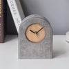 Cement Fashion Retro Wooden Clock Ornaments Living Room Bedroom Desktop Home Decoration