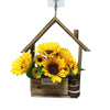 European Style Wooden Hanging Pot Wall Decoration Creative Wall Hanging Flower Pot Flower Basket Home Living Room Wall Decoration Wall Hanging Flower Pot