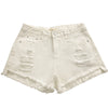 Wubi Crab With Cotton Ripped Holes High Waist Wide Leg Denim Shorts Women Loose Students All-Match Hot Pants