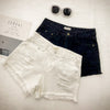 Wubi Crab With Cotton Ripped Holes High Waist Wide Leg Denim Shorts Women Loose Students All-Match Hot Pants
