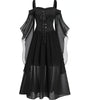Halloween Witch Sling Strap And Big One Piece Dress