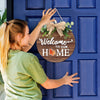Interchangeable Wooden Door Hanger Ornaments With 14pcs Magnetic Stickers Seasonal Home Sign Welcome Home Decoration