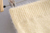 Small fragrant diamond buttoned fur skirt