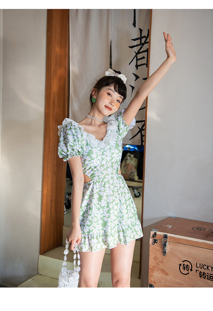Retro Summer Floral Women's Swimsuit