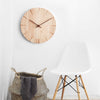 Punch-free Solid Wooden Wall Clock For Home Living Room Decoration