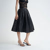Black Splash-ink Design A- Line Skirt Women's High Waist