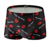 Printed Milk Silk Comfortable Breathable Multi-color Rose Boxers
