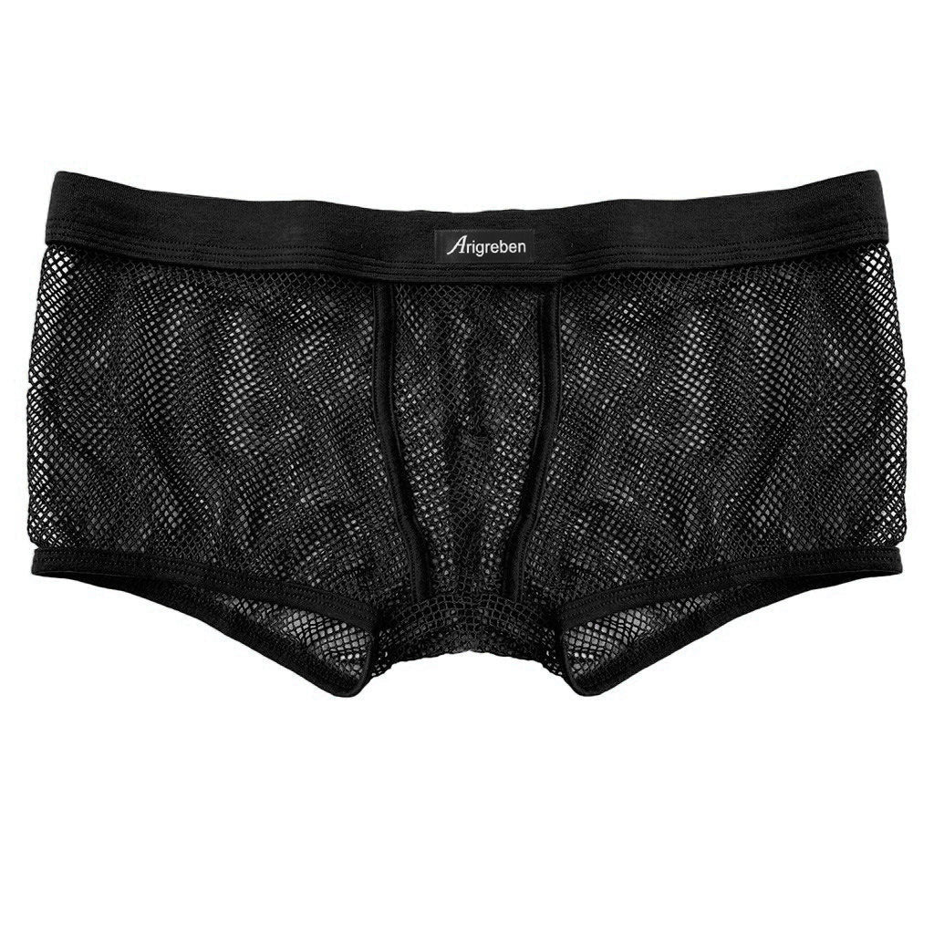Men's Underwear Mesh Breathable Boxers Transparent
