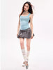 Gray Chiffon Skirt Women's Summer High Waist A- Line Skirt