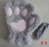 Winter Lovely Half Cover Paw Bear Cat Claw Gloves Short Finger