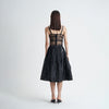 Black Splash-ink Design A- Line Skirt Women's High Waist