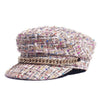 Ladies peaked cap octagonal cap fashion military cap