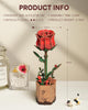 ROBOTIME 3D Puzzle Flowers Wooden Model Kits For Adults To Build, Artificial Flowers For Decoration, Home Decor Accessories Living Room, Gifts For Women On Valentine's Day, TW042