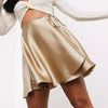 High Waist Lace-up One-piece A- Line Skirt