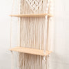 Bohemian 2-layer Wooden Shelf Tapestry Measures Woven Wood Shelf Wall Decoration For Home