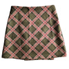 Retro slim Plaid high waist A-line hip skirt