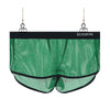 Nylon Men's Large Mesh Low Waist Sports Pants Japanese Sexy Transparent Cutout Boxers