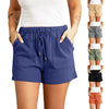 Casual Pants Cross-border Solid Color High Waist Drawstring Straight Shorts