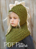 Baby Girls Hats Handmade Kids Winter Hats Wrap Bear Scarf Caps