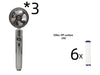 Propeller Driven Shower Head With Stop Button And Cotton Filter Turbocharged High Pressure Handheld Shower Nozzle
