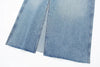 Women's Diagonal Patchwork Mid Rise Denim Skirt