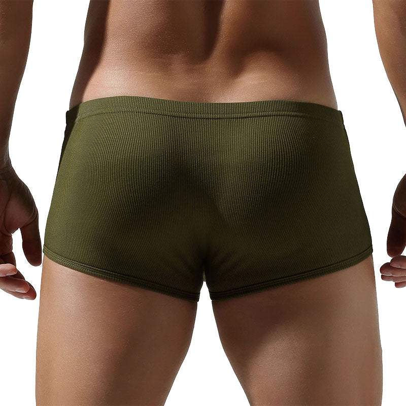 Fashion Sports Trendy Style Low Waist Design Improve Hip Lifting Effect Thread Boxers