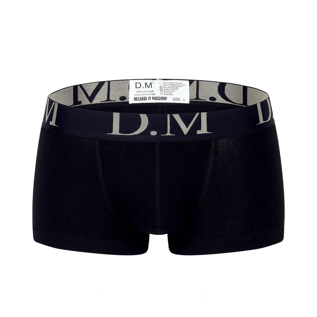 Low Waist Solid Color Boxers For Youth