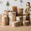 Original Wooden Birch Candle Holder Candlestick Home Props Decoration Ornaments