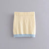 Small fragrant diamond buttoned fur skirt
