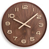 Simple Chinese Style Wall Clock Wooden Modern Home Living Room Decoration