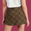 Retro slim Plaid high waist A-line hip skirt