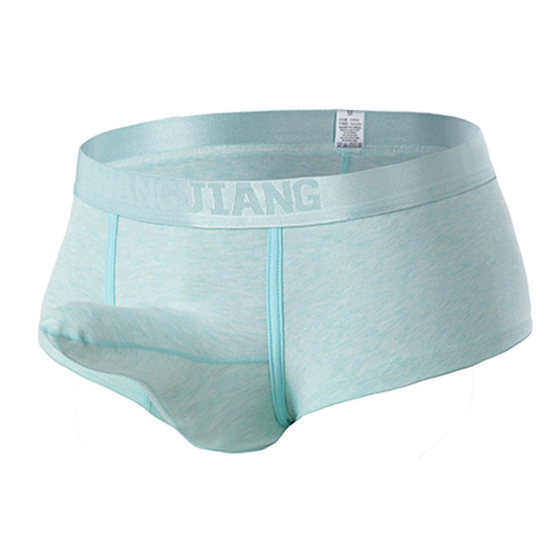 Men's Low Waist Solid Color Cotton Breathable Comfortable Boxers Underwear Boxer