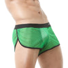 Nylon Men's Large Mesh Low Waist Sports Pants Japanese Sexy Transparent Cutout Boxers