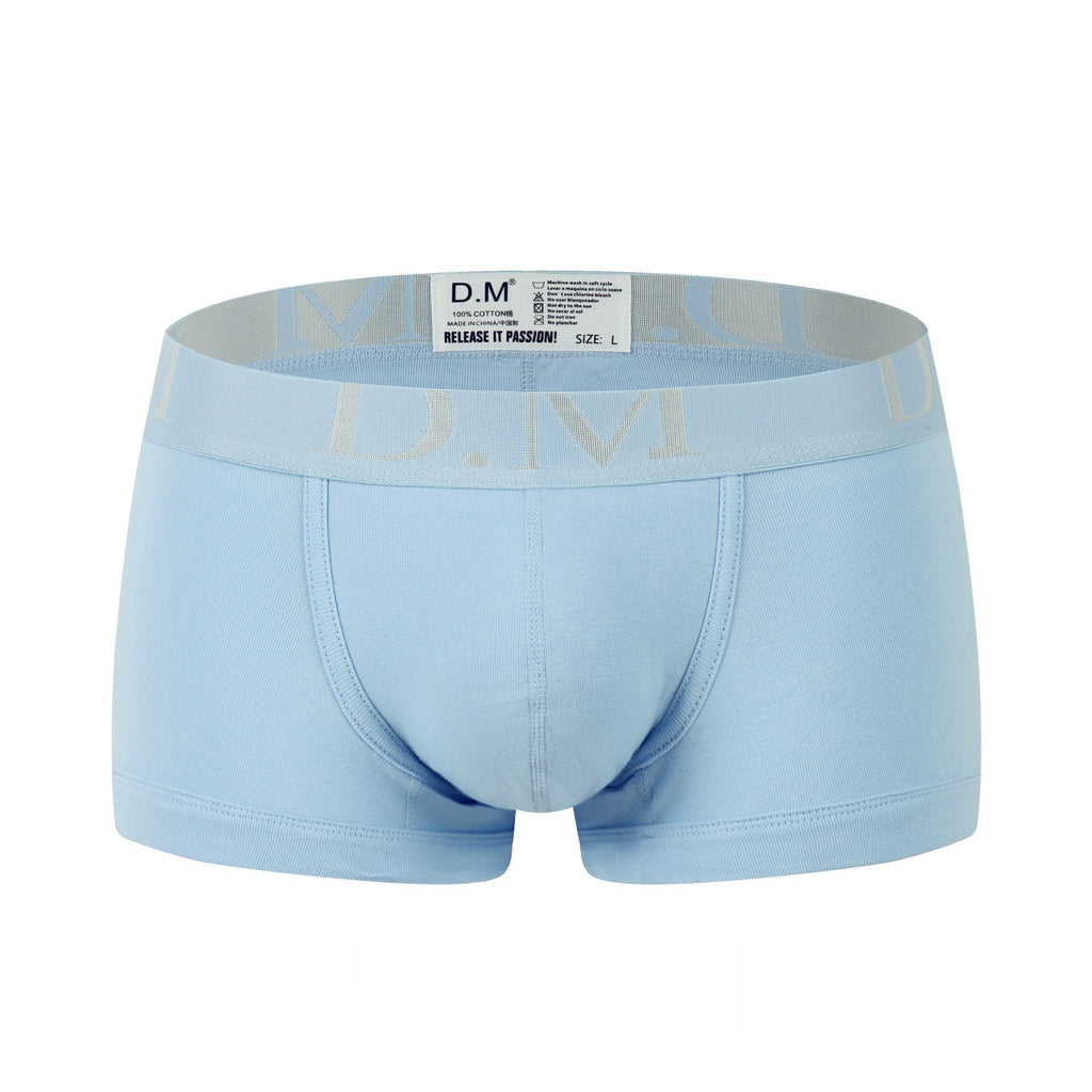 Low Waist Solid Color Boxers For Youth