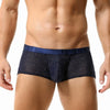 Men's Underwear Low Waist Sexy Mesh U Convex Men's Boxers Bright Men's Boxer Underwear