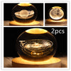 LED Night Light Galaxy Crystal Ball Table Lamp 3D Planet Moon Lamp Bedroom Home Decor For Kids Party Children Birthday Gifts