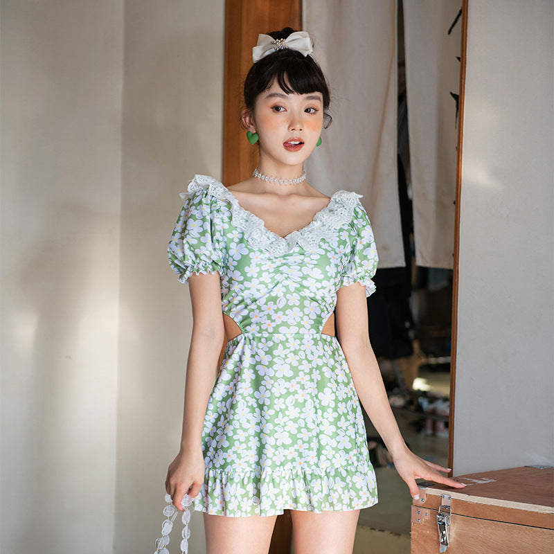 Retro Summer Floral Women's Swimsuit