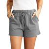Casual Pants Cross-border Solid Color High Waist Drawstring Straight Shorts