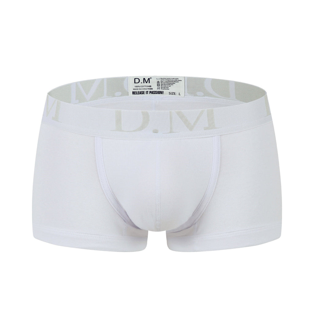 Low Waist Solid Color Boxers For Youth