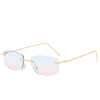 Fashion Rimless Cut-edge Sunglasses Ocean Lens Sunglasses