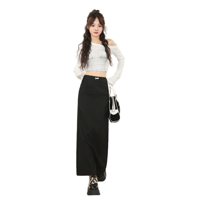 Pleated Split Skirt Women's Autumn All-matching