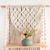 Bohemian 2-layer Wooden Shelf Tapestry Measures Woven Wood Shelf Wall Decoration For Home