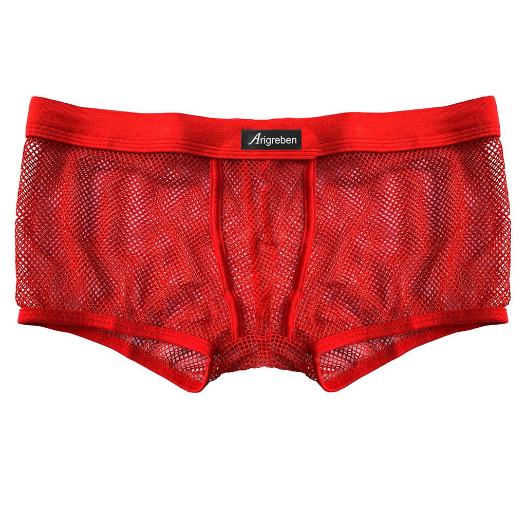 Men's Underwear Mesh Breathable Boxers Transparent