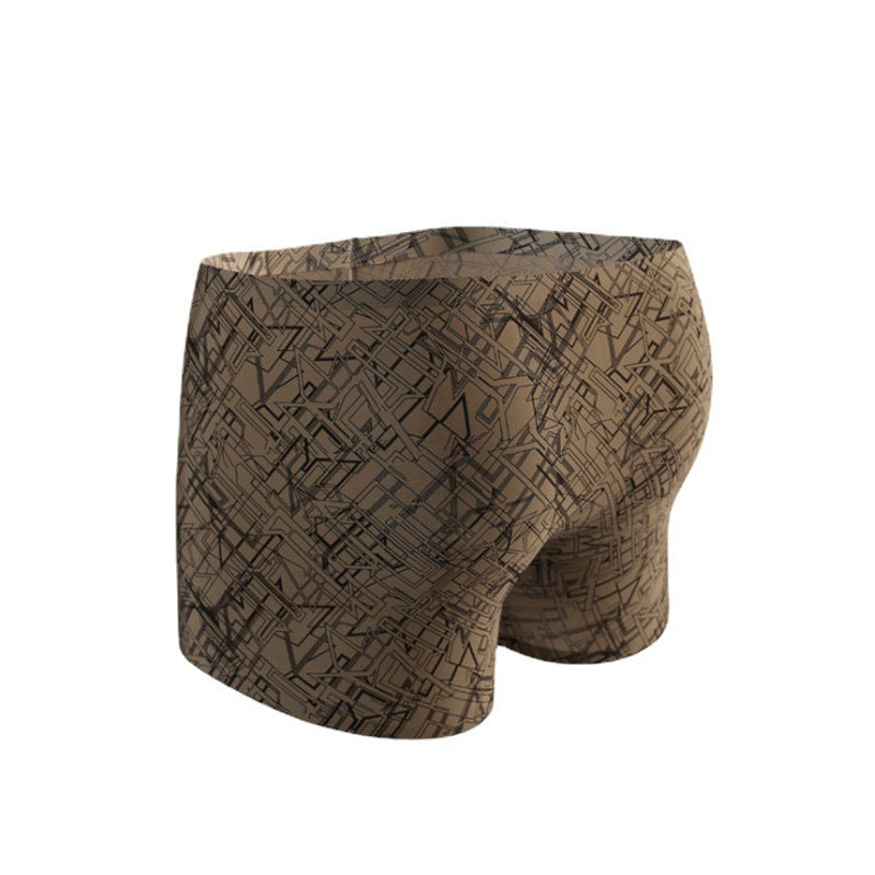 Men's Ice Silk Panties Mid-waist Boxers Breathable Underpants